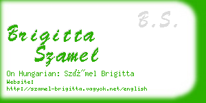 brigitta szamel business card